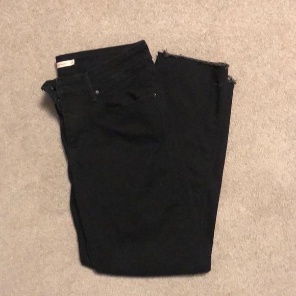 Levi’s Classic Mid rise Skinny raw hem crop - Picture 3 of 4